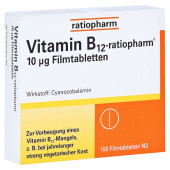 Vitamin B12 ratiopharm 10 µg Filmtabletten (PZN 8735267)