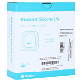 BIATAIN Silicone Lite Schaumverband 7,5x7,5 cm (PZN 12557156)