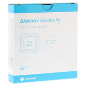 BIATAIN Silicone Ag Schaumverband 7,5x7,5 cm (PZN 3880711)