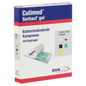 CUTIMED Sorbact Gel Kompressen 7,5x7,5 cm (PZN 11285135)