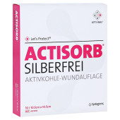 ACTISORB SILBERFREI 10,5x10,5 cm Kompressen (PZN 10020363)