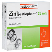 Zink-ratiopharm 25mg (PZN 813252)