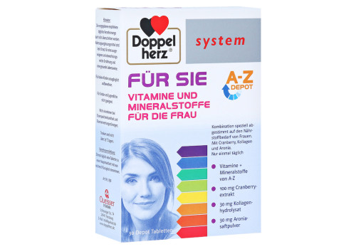 Doppelherz system FÜR SIE Vitamine und Mineralstoffe für die Frau – PZN 10131884 (PZN 10131884)