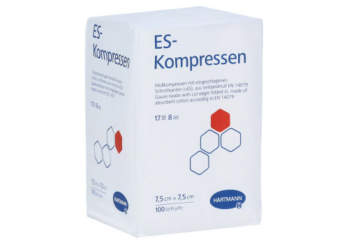 ES-Kompressen 7,5x7,5 cm 8fach unsteril – PZN 1447192 (PZN 1447192)