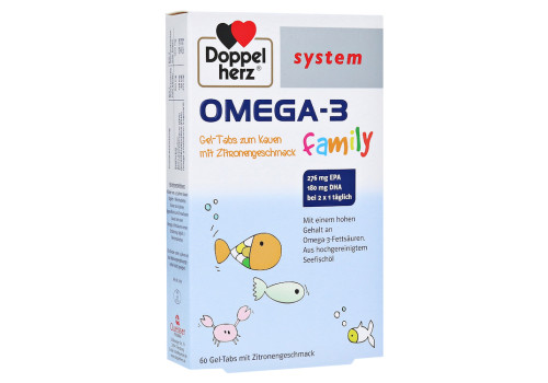 Doppelherz system Omega-3 Family Gel-Tabs mit Zitronengeschmack – PZN 12351236 (PZN 12351236)