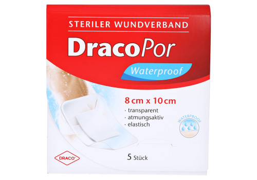 DRACOPOR waterproof Wundverband 8x10 cm steril – PZN 3030214 (PZN 3030214)