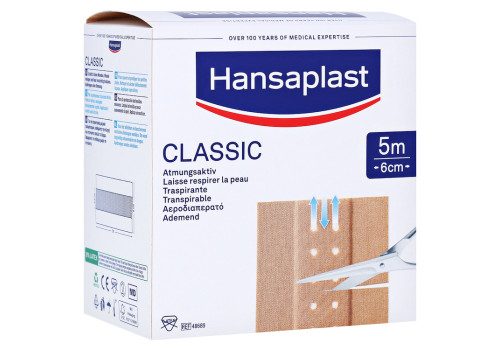 Hansaplast Classic Pflaster 6 cmx5 m – PZN 7577576 (PZN 7577576)