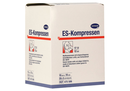 Es-kompressen Steril 10x10 cm Großpackung – PZN 6454110 (PZN 6454110)