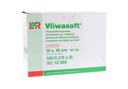 VLIWASOFT Vlieskompressen 10x10 cm steril 4l. – PZN 6325588 (PZN 6325588)