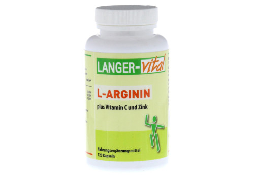 L-ARGININ 2894 mg/TG plus Vitamin C und Zink Kaps. – PZN 2168614 (PZN 2168614)