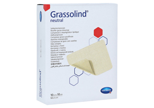 GRASSOLIND Salbenkompressen 10x10 cm steril – PZN 3245699 (PZN 3245699)