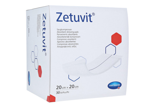 ZETUVIT Saugkompressen unsteril 20x20 cm – PZN 1981661 (PZN 1981661)