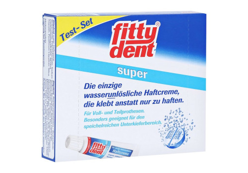 FITTYDENT super Haftcreme Test-Set 10g+4 Rein.Tab. – PZN 13503056 (PZN 13503056)