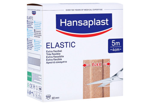 HANSAPLAST Elastic Pflaster 4 cmx5 m – PZN 7577607 (PZN 7577607)