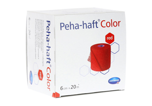 Peha-haft Color Fixierbinde latexfrei 6 cmx20 m rot – PZN 8886492 (PZN 8886492)