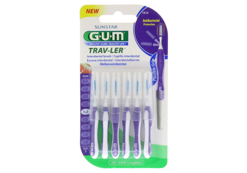 GUM TRAV-LER 1,2mm Kerze lila Interdental+6Kappen – PZN 9714416 (PZN 9714416)