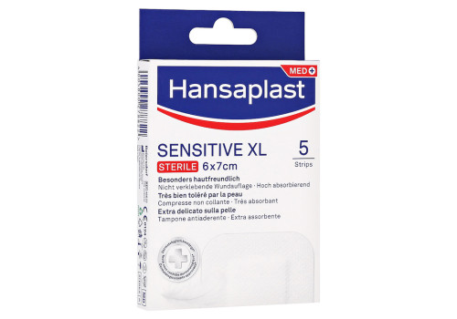 HANSAPLAST Sensitive Wundverband steril 6x7 cm – PZN 16760138 (PZN 16760138)