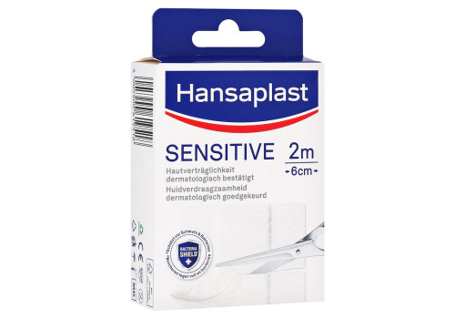 HANSAPLAST Sensitive Pflast.hypoallergen 6 cmx2 m – PZN 16742755 (PZN 16742755)