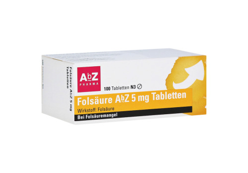 Folsäure AbZ 5mg – PZN 1234562 (PZN 1234562)