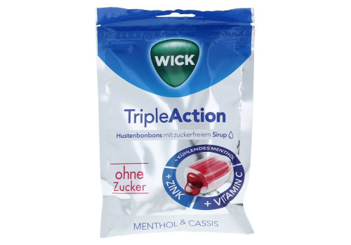 WICK Tripleaction Menthol & Cassis ohne Zucker – PZN 13650461 (PZN 13650461)