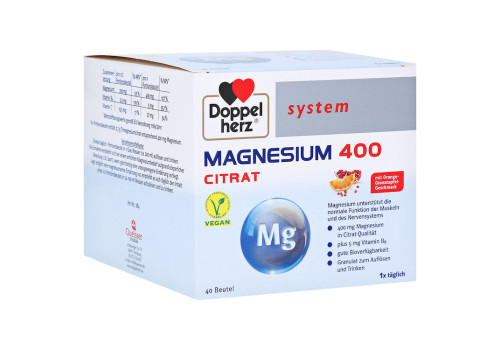 Doppelherz system Magnesium 400 Citrat mit Orange-Granatapfel-Geschmack – PZN 3979846 (PZN 3979846)