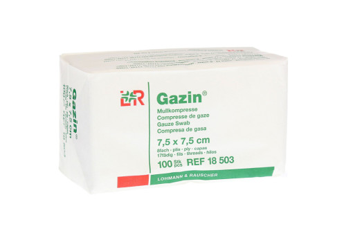 GAZIN Mullkomp.7,5x7,5 cm unsteril 8fach Op – PZN 3959387 (PZN 3959387)