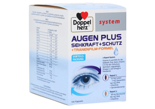 Doppelherz system Augen Plus Sehkraft + Schutz + Tränenfilm-Formel – PZN 6560987 (PZN 6560987)