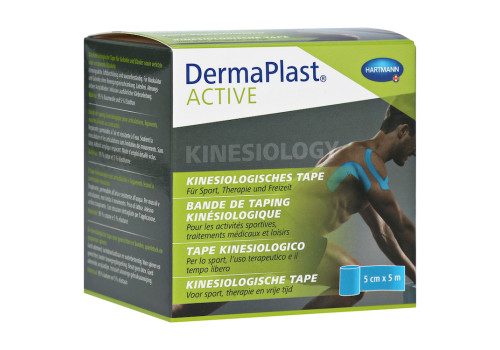 DERMAPLAST Active Kinesiology Tape 5 cmx5 m blau – PZN 12903032 (PZN 12903032)