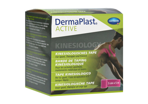 DERMAPLAST Active Kinesiology Tape 5 cmx5 m pink – PZN 12903049 (PZN 12903049)