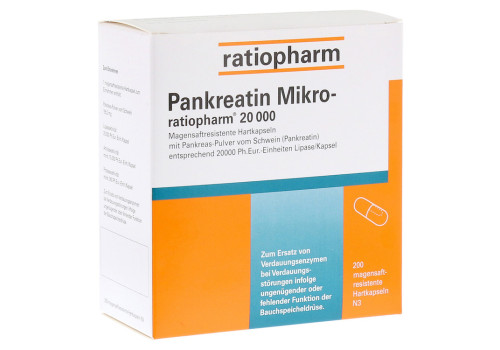 Pankreatin Mikro-ratiopharm 20000 – PZN 7097623 (PZN 7097623)