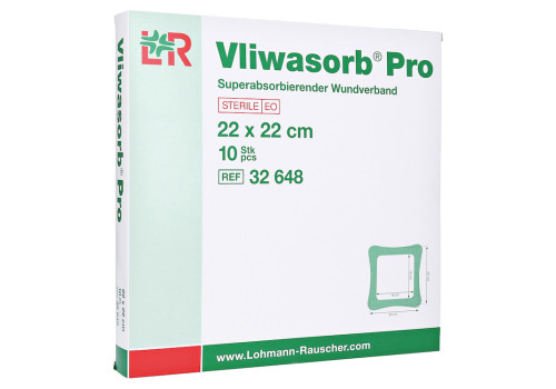 VLIWASORB Pro superabsorb.Komp.steril 22x22 cm – PZN 10792539 (PZN 10792539)