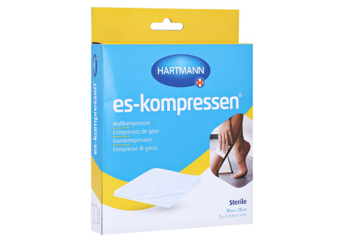 ES-KOMPRESSEN steril 10x10 cm 8fach 17fädig – PZN 16875901 (PZN 16875901)