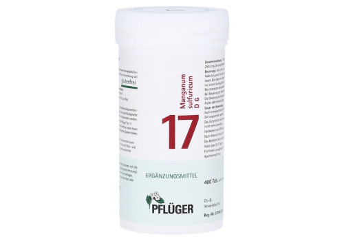 BIOCHEMIE Pflüger 17 Manganum sulfuricum D 6 Tabl. – PZN 6322377 (PZN 6322377)