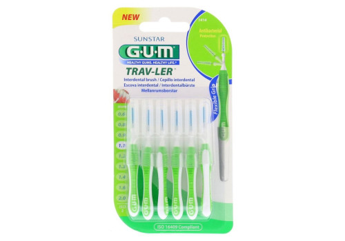 GUM TRAV-LER 1,1mm Tanne grün Interdental+6Kappen – PZN 9714391 (PZN 9714391)