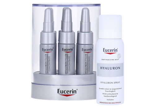 EUCERIN Anti-Age HYALURON-FILLER Serum-Konz.Amp. + gratis Eucerin Hyaluron Spray 50ml – PZN 1171175 (PZN 1171175)