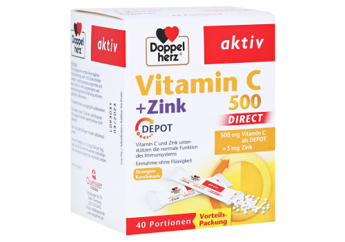 DOPPELHERZ Vitamin C 500+Zink Depot DIRECT Pellets – PZN 16927093 (PZN 16927093)