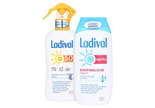 Ladival Kinder Spray LSF 50 + gratis Ladival Empfindliche Haut Apres Lotion 200 ml – PZN 2481854 (PZN 2481854)