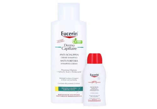 Eucerin DermoCapillaire Anti-Schuppen Creme Shampoo + gratis Eucerin pH5 Duschgel 50 ml – PZN 9508102 (PZN 9508102)