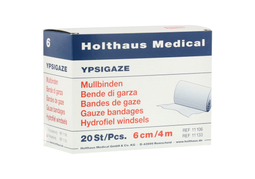 YPSIGAZE Mullbinde 6 cmx4 m – PZN 3943386 (PZN 3943386)