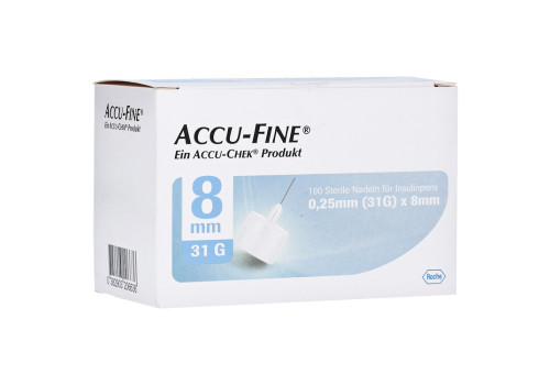 ACCU FINE sterile Nadeln f.Insulinpens 8 mm 31 G – PZN 12772558 (PZN 12772558)