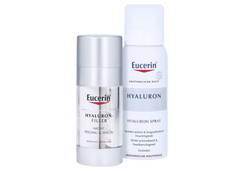 EUCERIN Anti-Age HYALURON-FILLER Nacht Peel.+Serum + gratis Eucerin Hyaluron Spray 50ml – PZN 14216011 (PZN 14216011)