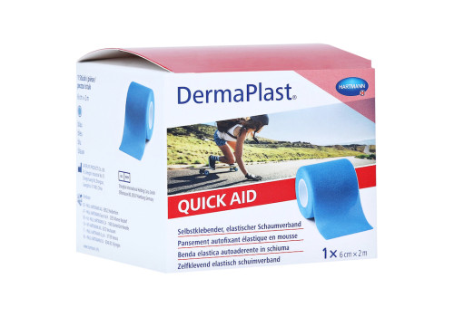 DERMAPLAST Quick Aid Schaumverb.6 cmx2 m blau – PZN 15389908 (PZN 15389908)