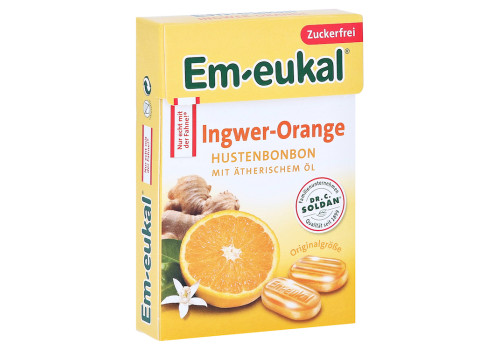 EM EUKAL Bonbons Ingwer Orange zuckerfrei Box – PZN 15894463 (PZN 15894463)