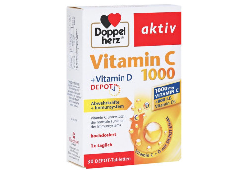 DOPPELHERZ Vitamin C 1000+Vitamin D Depot aktiv – PZN 13417285 (PZN 13417285)