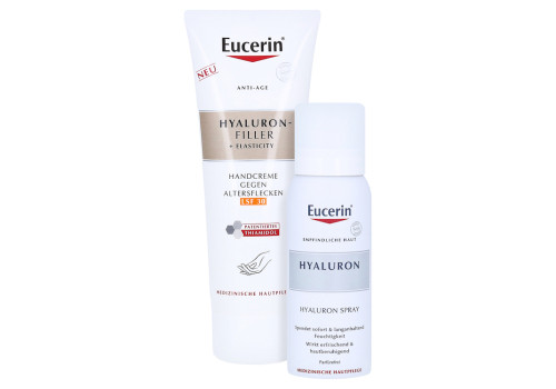 EUCERIN Anti-Age HYALURON-FILLER+Elasti.Handcre. + gratis Eucerin Hyaluron Spray 50ml – PZN 16901337 (PZN 16901337)