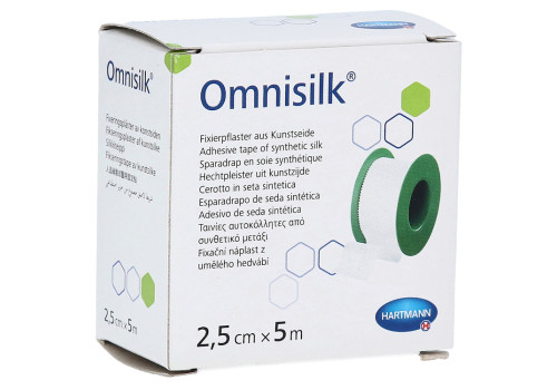 OMNISILK Fixierpflaster Kunstseide 2,5 cmx5 m – PZN 11163544 (PZN 11163544)