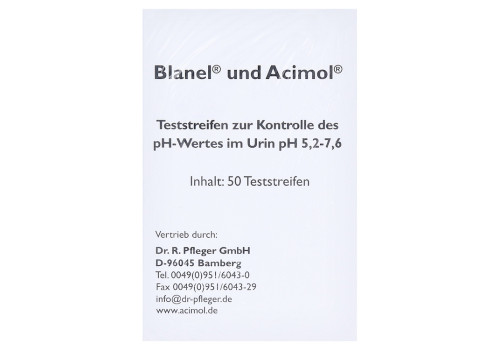 Teststreifen zur Kontrolle des pH-Wertes im Urin – PZN 818290 (PZN 818290)