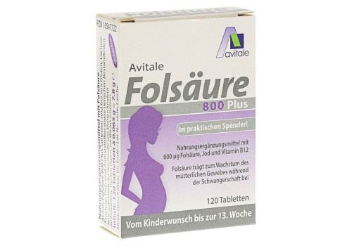 Avitale Folsäure 800 Plus B12+Jod – PZN 10547722 (PZN 10547722)