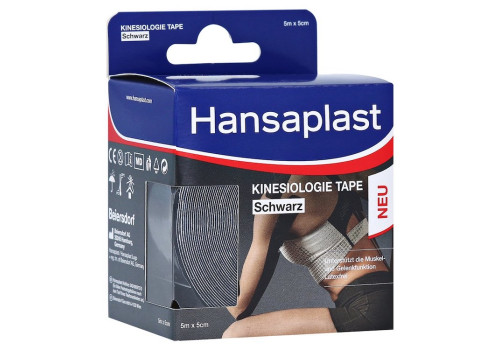 HANSAPLAST Sport Kinesiologie Tape 5 cmx5 m schw. – PZN 15822920 (PZN 15822920)