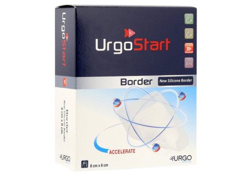 URGOSTART Border 8x8 cm Schaumstoffwundverband – PZN 10180960 (PZN 10180960)